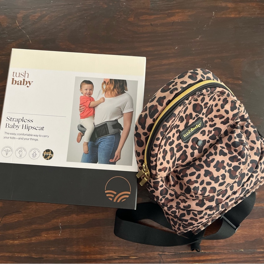 Brown and Black Leopard Print Bag with Structured Design
